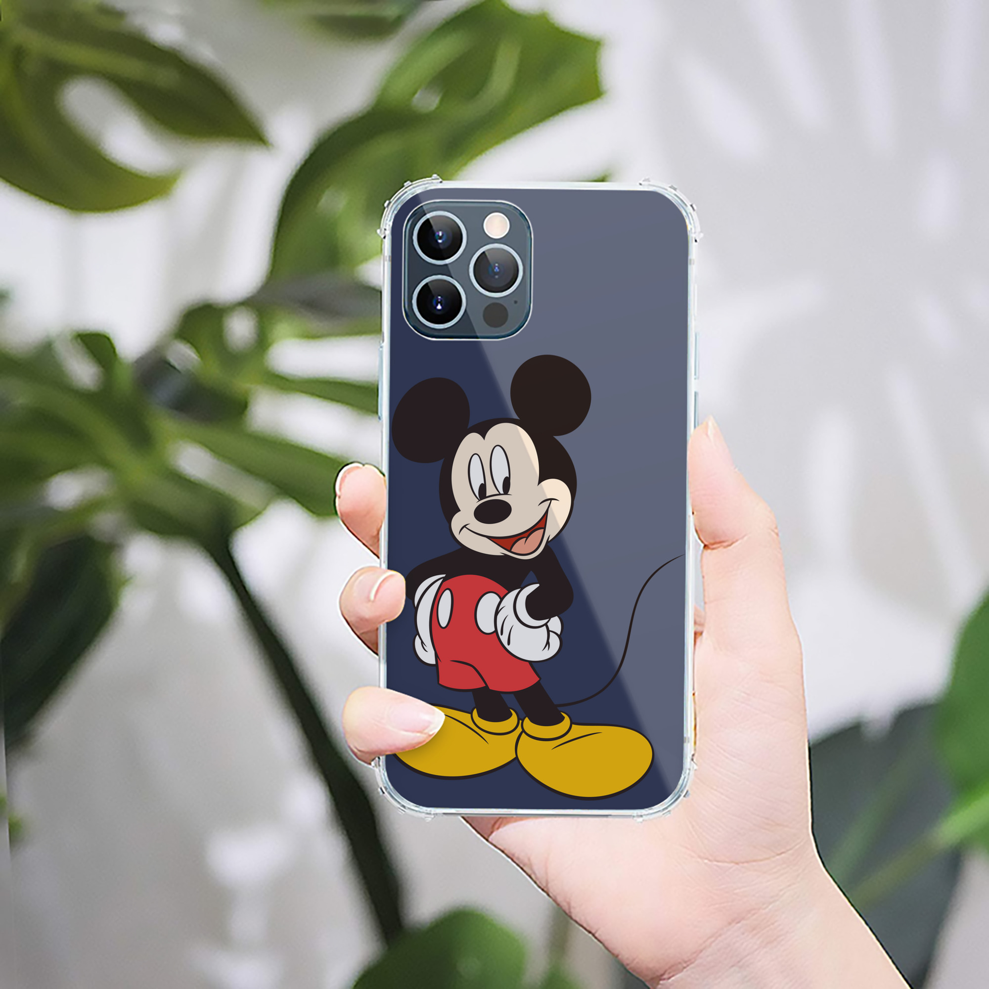 （画像用） ミッキーマウス Mickey Mouse 【iPhone 12シリーズ対応】透明スマホケース（クリアソフトケース）